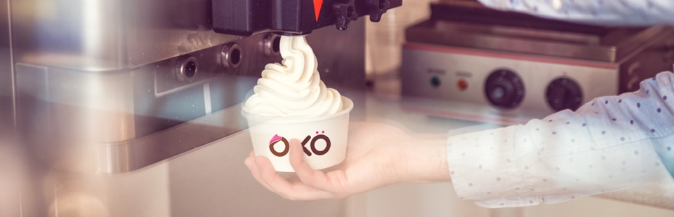 Frozen yoghurt machine